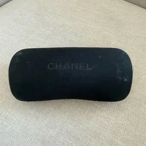 Rare Vintage Chanel Black Matte Metal Frameless Blue Lense Sunglasses with Case CHANEL | Accessories | Rare Vintage Chanel Black Matte Metal  main image 3